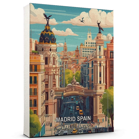 Madrid Spain Travel Canvas Wall Art  Spain Madrid Canvas  A Scenic Artwork That Evokes Calmness, Wanderlust, and Connection with the World