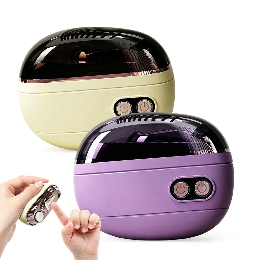 Madrid Wind Electric Nail Clipper, 2-in-1 Smart Electric Nail Clipper & Polisher – Anti-Pinch Safety & LED Light