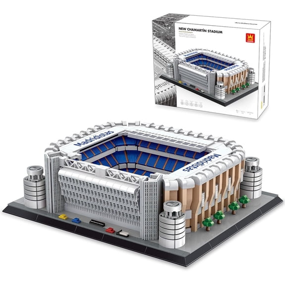 Madrid Xin Cha Martin Stadium Building Block Set (3471Pcs), Collectible Building Block Models, Home Decoration Ornaments