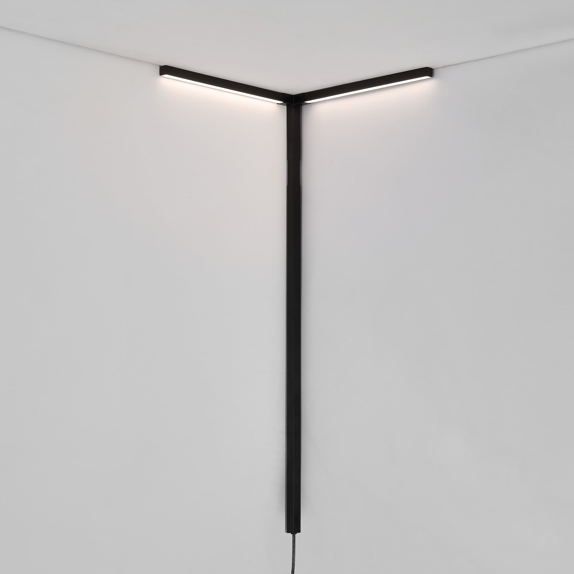 Madsen 18.25" Black Iron Minimalist Plug-In LED Sconce