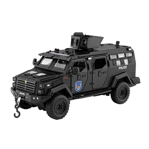 Mae 1:32 Saber Toothed Tiger Police Armored Vehicle Off Road Alloy Metal Diecast Model Car With Sound Light Children's Toy Car Gift