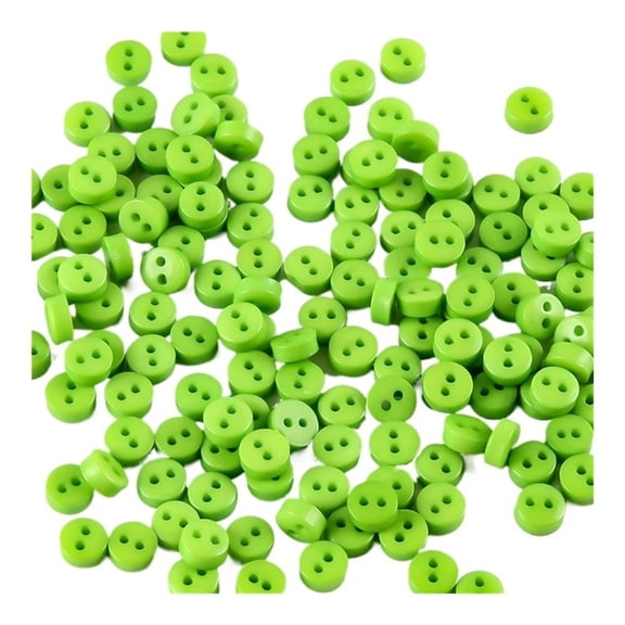 Mae 100Pcs 6mm Mini Resin Buttons Colorful Kid's Apparel Sewing Accessories Two Holes DIY Scrapbooking
