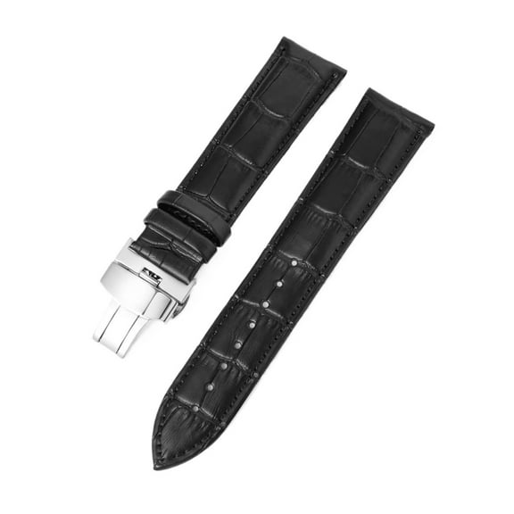 Mae 16mm,18mm,20mm,22mm,24mm alligator-patterned straps Butterfly clasp wristbands.