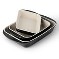 thumbnail image 1 of Tramontina Mae 3-Piece Ceramic Porcelain Baking Pans Set, Black, Non Stick Casserole Dishes for Oven, Rectangular Bakeware for Lasagna, Cakes and Loafs, 1 of 8