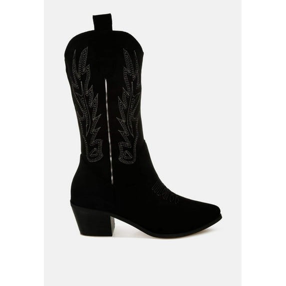 Mae Embroidery Detail Cowboy Boots