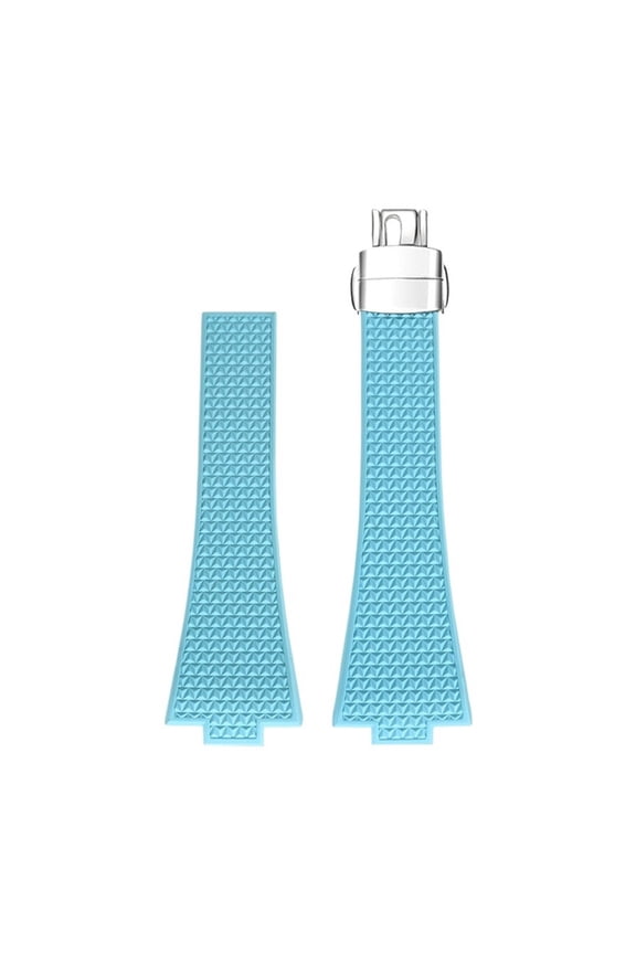 Mae Fluoro Rubber Strap for Tissot PRX Butterfly Buckle Men FKM Sport Waterproof Quick Release Replace Watch Band