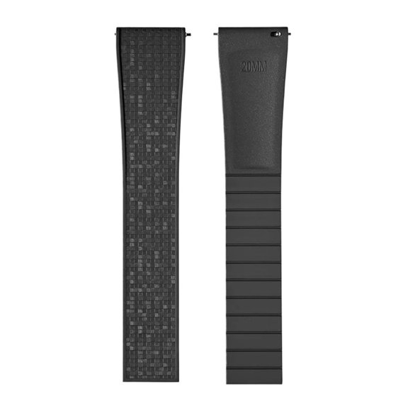 Mae Fluoro Rubber Watch Strap Quick Release Deployment Buckle Universal Replace Watch Band Bracelet