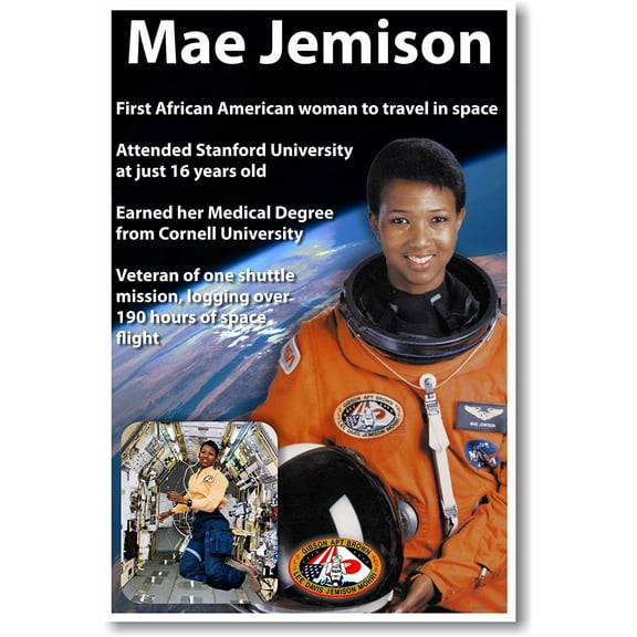 Mae Jemison - NEW African American NASA Astronaut Space Poster