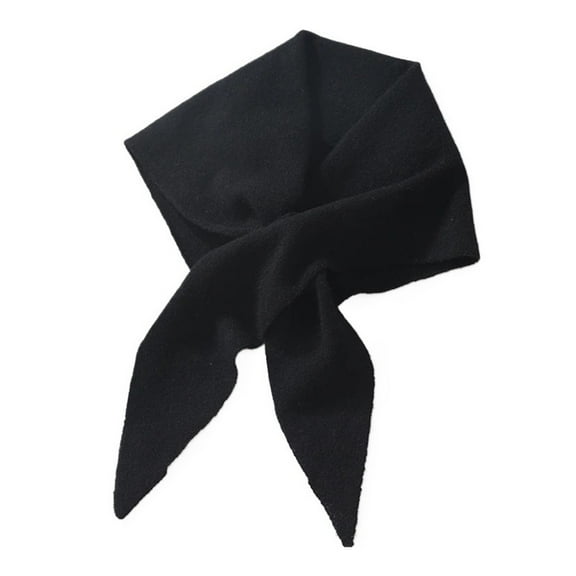 Mae Knitted Triangle Perforated Scarf Women's Soft Warm Cross Neck Wrap Fashion Mini Fake Collar