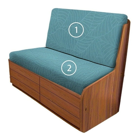 Mae Leaf Pattern Jacquard RV Chair Sofa Covers Solid Color Elastic RV Dinette Sofa Seat Cushion Cover Anti-slip RV Camper Car Bench