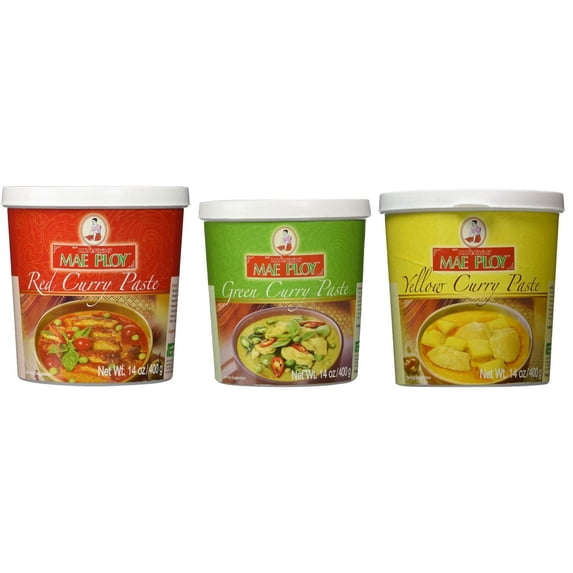 Mae Ploy Red Curry Paste Green Curry Paste Yellow Curry Paste Set Great Cooking