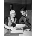 thumbnail image 1 of Mae West smiling in Casual Dress with Man Photo Print (24 x 30), 1 of 1