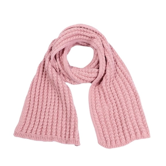 Mae Women Outdoor Thickened Vintage Knitted Scarf Solid Color Long Scarves