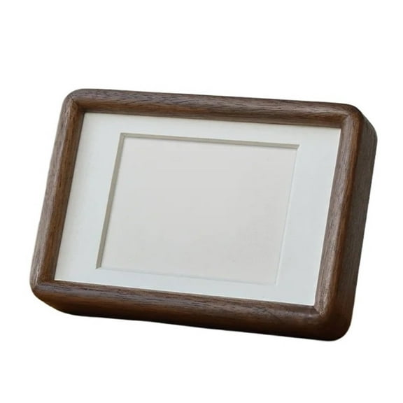 Mae Wood Picture Frame Black Walnut & Cherry Wood Rounded Corner Photo Frame, Natural Wood Artwork Frame Home Decor