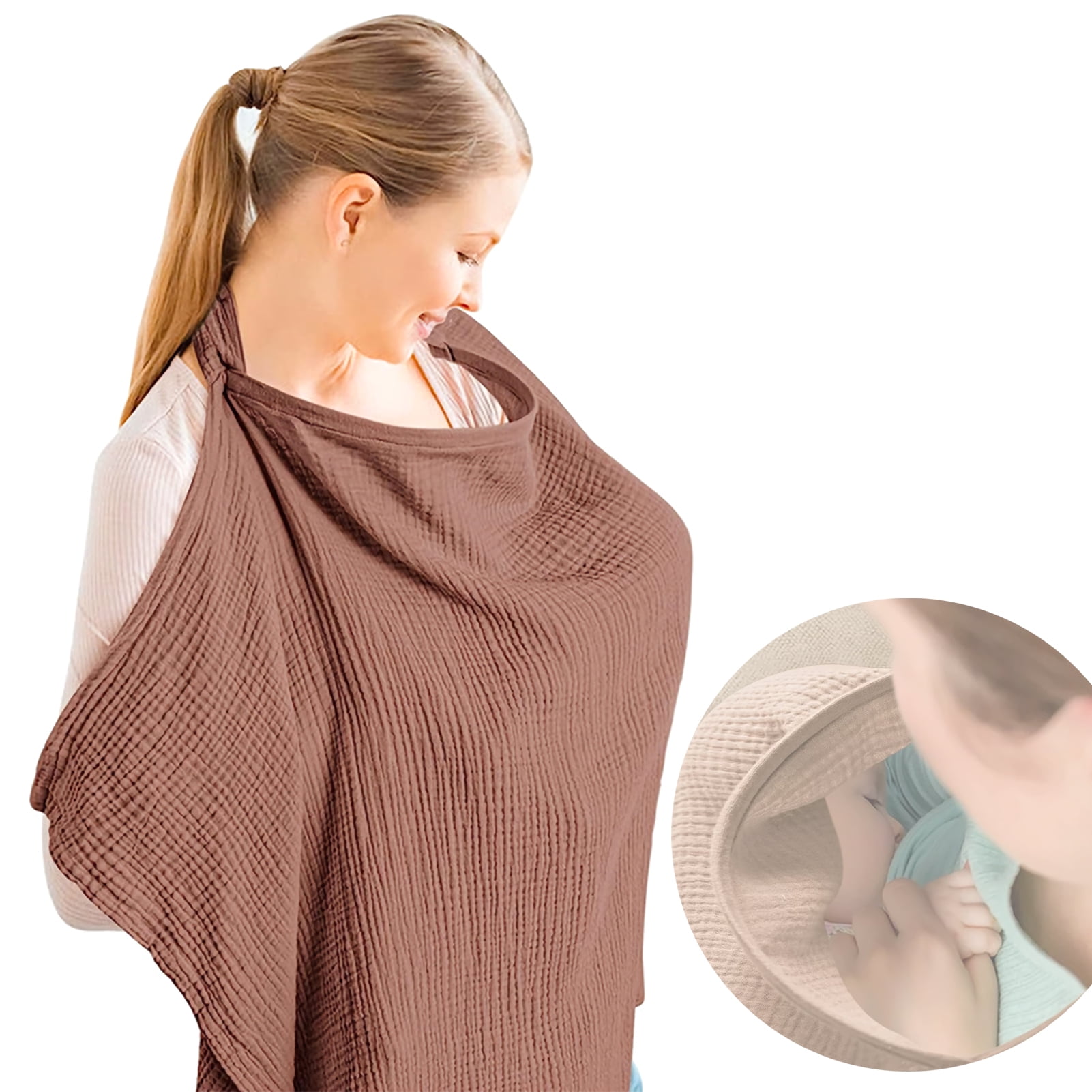 MaeBabies Muslin Nursing Covers for Breastfeeding,Cotton Breastfeeding