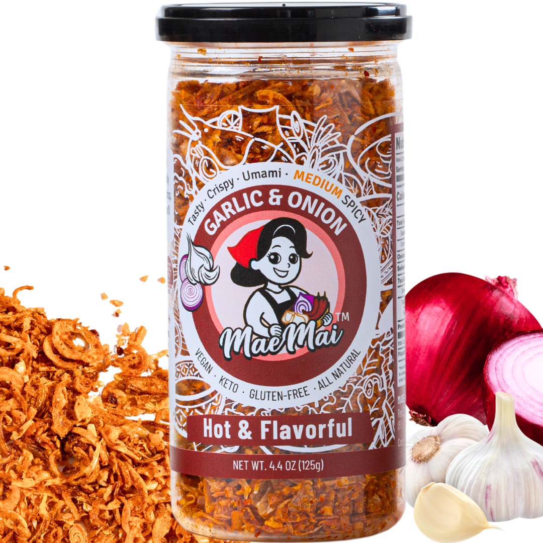 MaeMai Crispy Onions & Garlic Flakes Gluten-free | Medium Spice | 125g | Single