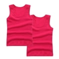 thumbnail image 1 of Maean 2 Pack Girls Tank Tops Cotton Sleeveless Shirt Crew Neck Ribbed Soft Undershirt Summer Casual Basic Tops, 1 of 3