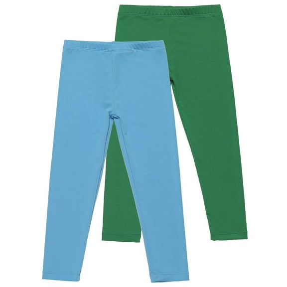 Maean 2 Pack Leggings for Girls Stretchy Soft Tights Kids Elastic Waist Comfortable Outfits 3-12T