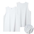 thumbnail image 1 of Maean 2 Pack Mens Ribbed Tanks Sleeveless Basic Solid Color Tee Knit Casual Workout Muscle T Shirt Gym Undershirts Beach Tank, 1 of 7