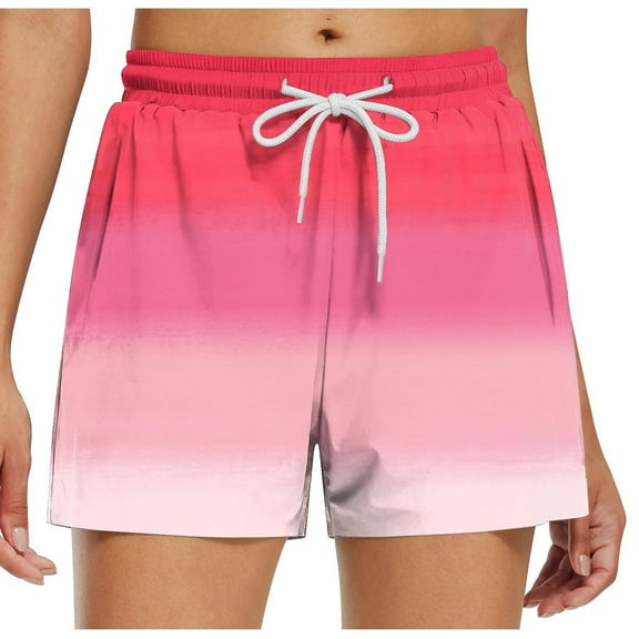 Maean 2025 Fashion Shorts for Women Print Drawstring Casual Shorts High Waist Loose Summer Beach Shorts