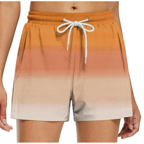 Maean 2025 Fashion Shorts for Women Print Drawstring Casual Shorts High Waist Loose Summer Beach Shorts