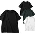 thumbnail image 1 of Maean 3 Pack Big and Tall Shirts for Mens Basic Lightweight Breathable Short Sleeve Crewneck Shirt Plain Tee, 1 of 7