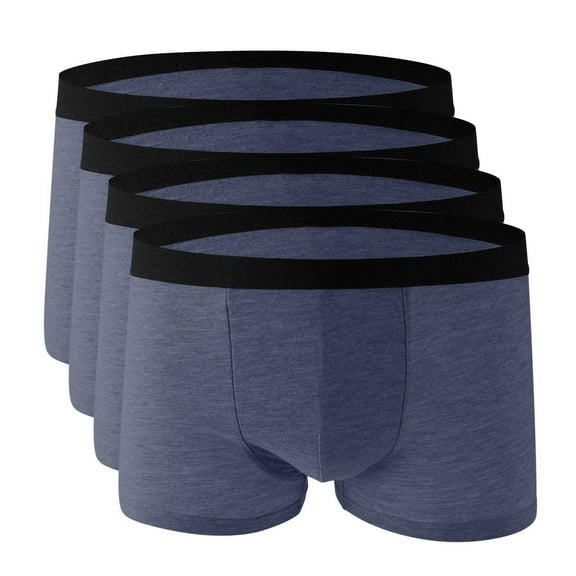 Maean 4 Pack Big and Tall Boxer Underwear for Mens Cotton Soft Comfy Breathable Stretchy Underpants L-4XL