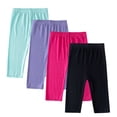 thumbnail image 1 of Maean 4 Pack Girls Capris Leggings Crop Stretchy Comfortable Tight Pants Little Girl Soft Clothes, 1 of 7