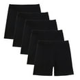thumbnail image 1 of Maean 5 Pack Biker Shorts for Toddler Kids Cotton Comfy Elastic Waist Girls Under Dress Dance Shorts, 1 of 7