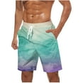 thumbnail image 1 of Maean Big and Tall Beach Shorts for Mens Elastic Waist Loose Shorts Summer Vacation Shorts with Pockets, 1 of 5
