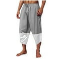thumbnail image 1 of Maean Big and Tall Capris for Men Loose Cropped Pants Elastic Waist Summer Casual Capri Pant with Pockets, 1 of 6