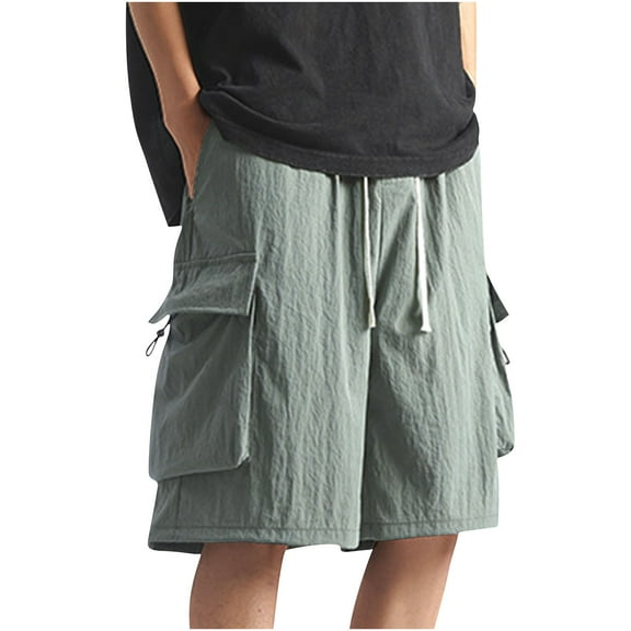 Maean Big and Tall Cargo Shorts for Mens Quick Dry Lightweight Loose Summer Trendy Shorts with Pockets