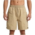 thumbnail image 1 of Maean Big and Tall Mens Cargo Shorts with Pockets Drawstring Waist Loose Athletic Running Casual Shorts, 1 of 5
