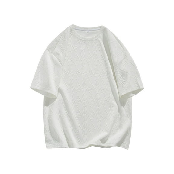 Maean Big and Tall Shirts for Mens Baggy Short Sleeve Basic Tee Round Neck Solid Color Causal Tshirts