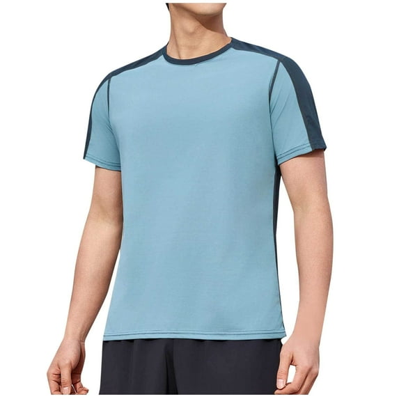 Maean Big and Tall Shirts for Mens Workout Gym Athletic Short Sleeve Crew Neck Loose Basic Tee