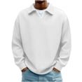 thumbnail image 1 of Maean Big and Tall Sweatshirt for Mens Textured Loose Collared Long Sleeve Shirts Spring Casual Clothes, 1 of 7