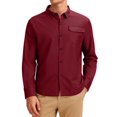 thumbnail image 1 of Maean Big and Tall Tops for Mens Button down Long Sleeve Shirts with Pockets Collared Casual Business Blouse, 1 of 7