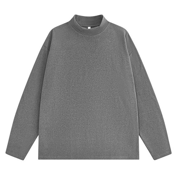 Maean Big and Tall Turtleneck Shirts for Men Long Sleeve Thermal Stretchy Pullover Basic Lightweight Undershirt Top