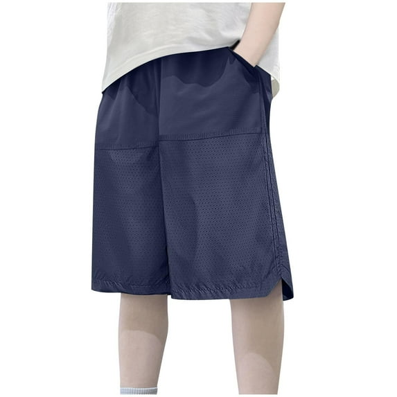 Maean Boys Athletic Shorts Lightweight Breathable Summer Causal Elastic Waist Shorts with Pockets