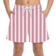 thumbnail image 1 of Maean Boys Beach Shorts Striped Vacation Lounge Short Pants Summer Elastic Waist Loose Shorts with Pockets, 1 of 7