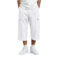 thumbnail image 1 of Maean Boys Capris Pants Sweatpants Wide Leg Elastic Waist Casual Loose Cargo Pant with Pockets, 1 of 7