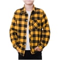 thumbnail image 1 of Maean Boys Flannel Plaid Shirts Long Sleeve Button down Collared Fall Clothes Trendy Shirt with Pockets, 1 of 7