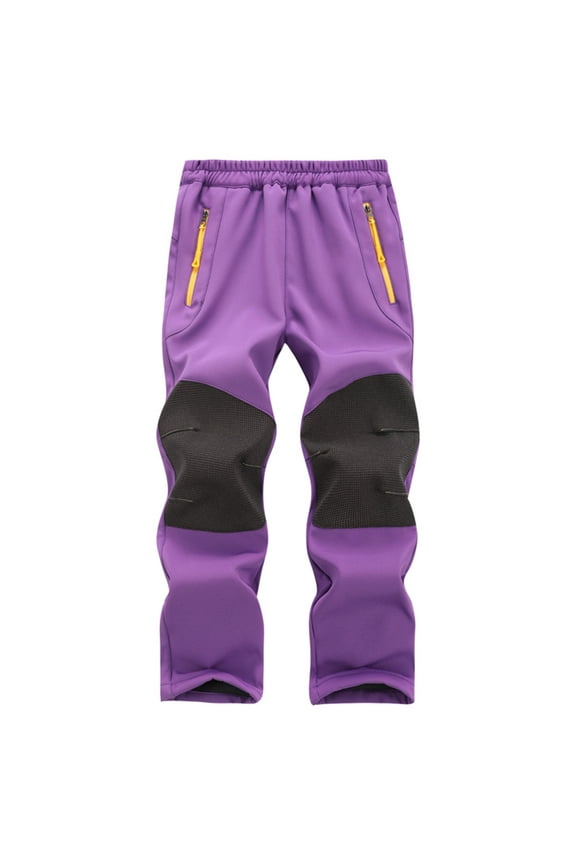 Boys Girls Ski Pant Waterproof Windproof Hiking Elastic Waist Winter Warm Insulated Pants