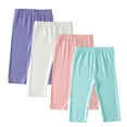 thumbnail image 1 of Maean Capris Leggings for Little Girls 4 Pack Cropped Slim Leg Tight Pants Toddler Kids Capri Pant, 1 of 7