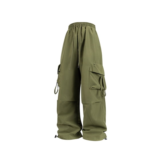 Maean Cargo Pant for Womens Wide Leg Baggy Sweatpant High Elastic Waist Casual Athletic Pants with Pockets