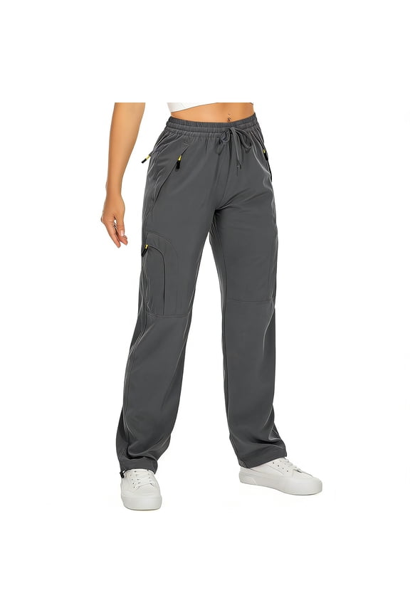 Cargo Pants for Womens Hiking Straight Leg Loose Casual Athletic Travel Pant with Pockets