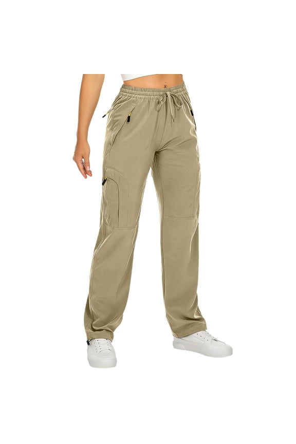 Cargo Pants for Womens Hiking Straight Leg Loose Casual Athletic Travel Pant with Pockets