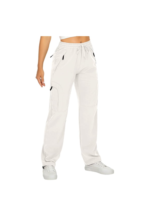 Cargo Pants for Womens Hiking Straight Leg Loose Casual Athletic Travel Pant with Pockets