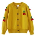 thumbnail image 1 of Maean Children's Cute Sweater Girls Knitted Button down Cardigan Cotton Round Neck Jackets Clothes, 1 of 3