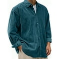 thumbnail image 1 of Maean Corduroy Shirts for Mens Big and Tall Button down Jackets Lightweight Baggy Work Shirt Jacket, 1 of 6